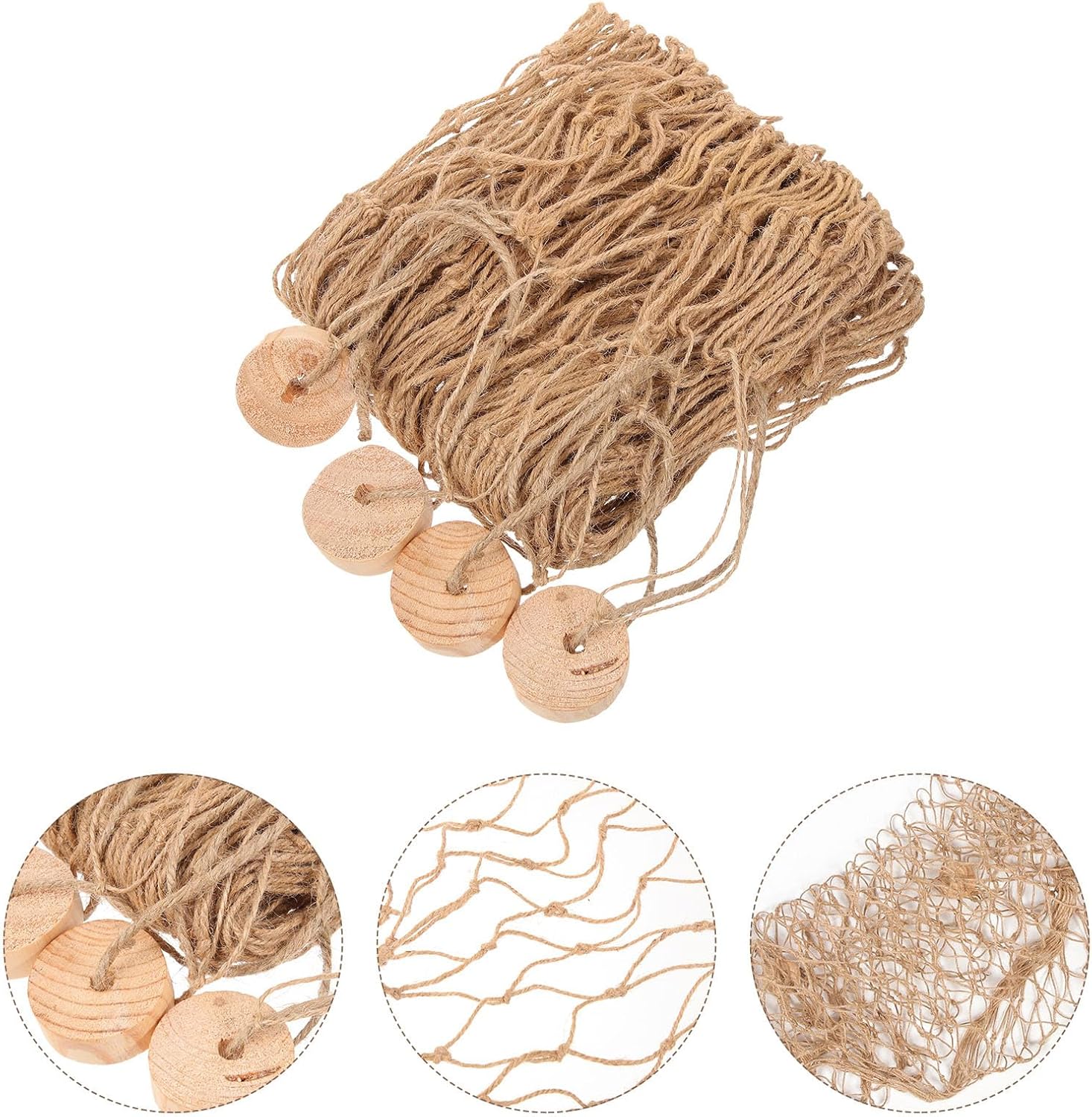 WINOMO Decorative Fishing Net Decor Natural Fish Net Party Decoration Fish Net Decoration for Wall Home Decoration Photographing Accessory, 80x40 inch