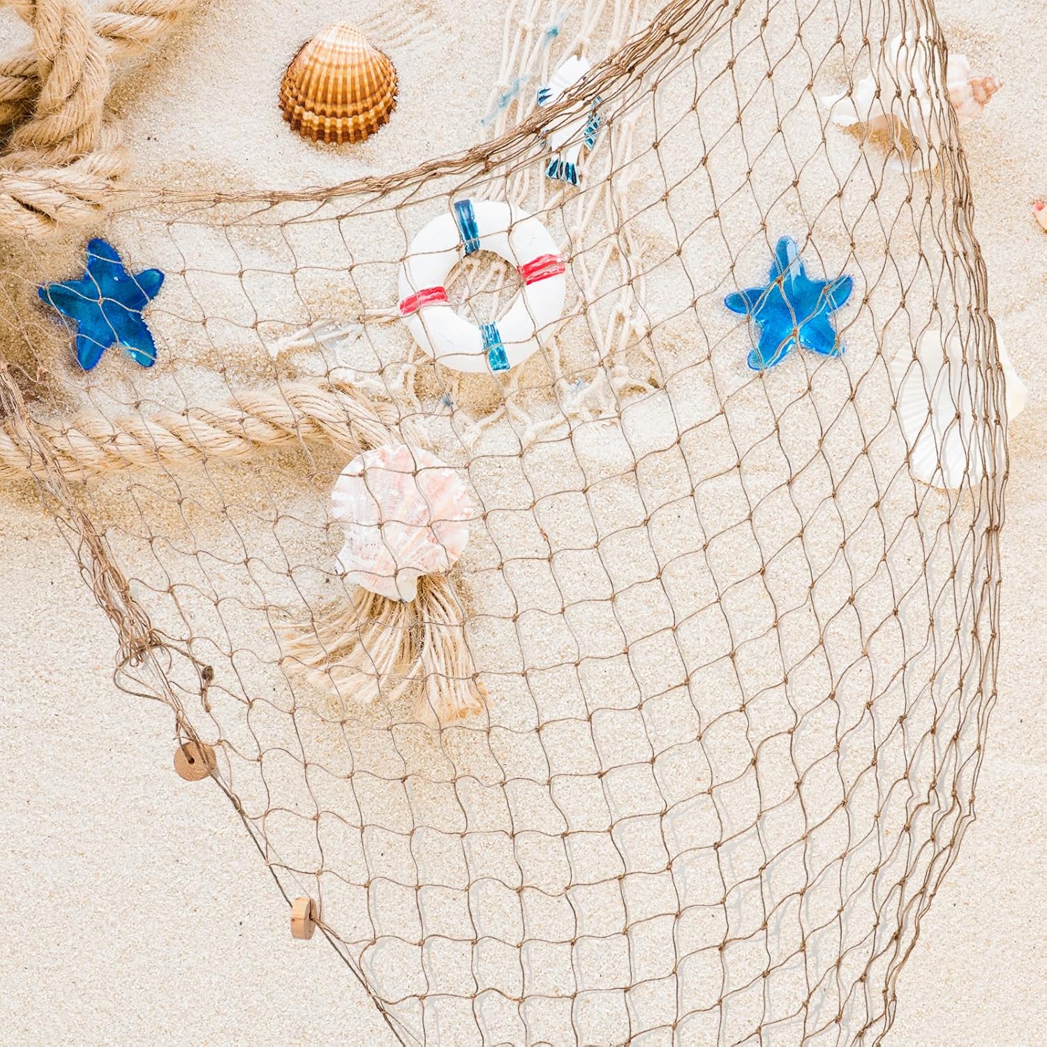 WINOMO Decorative Fishing Net Decor Natural Fish Net Party Decoration Fish Net Decoration for Wall Home Decoration Photographing Accessory, 80x40 inch