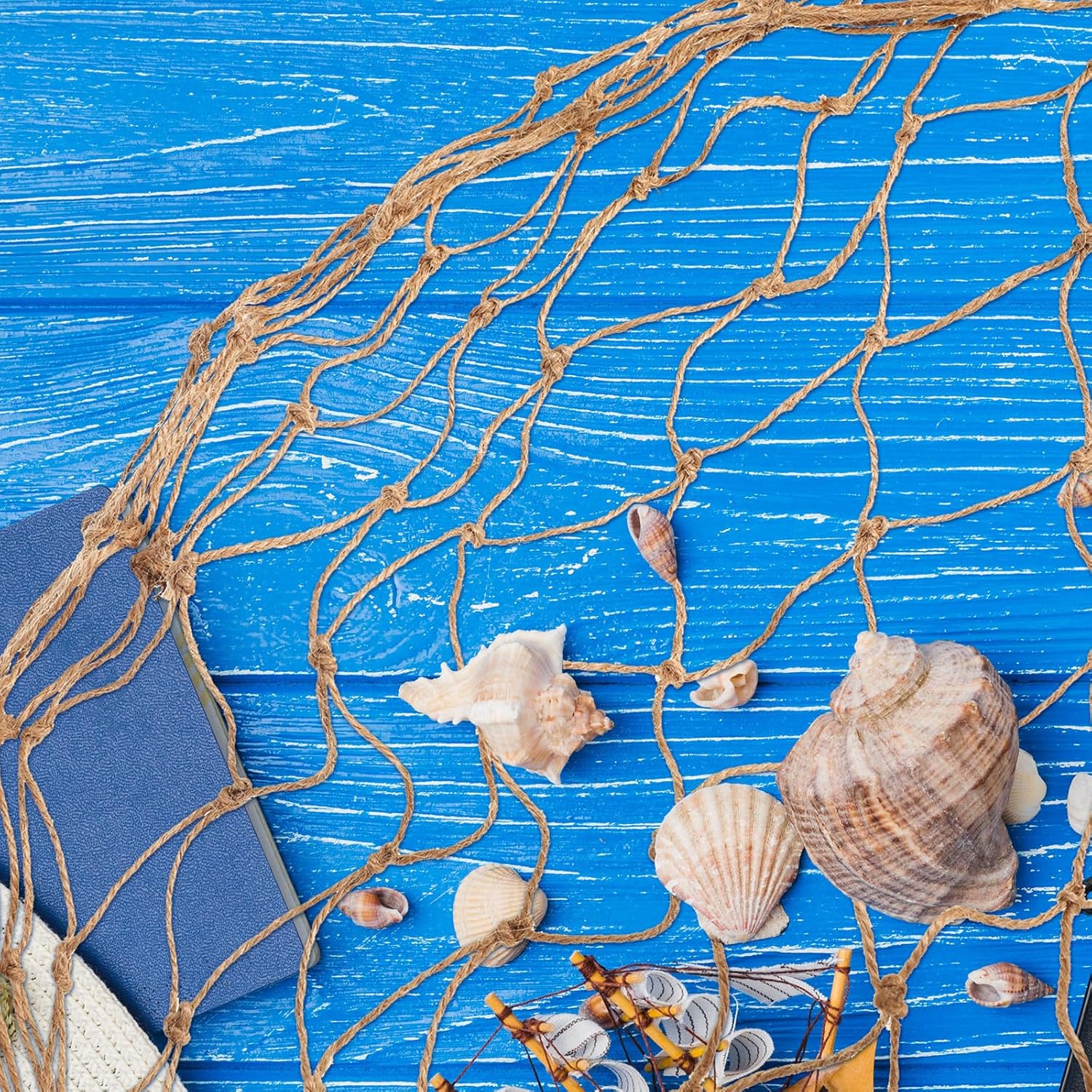 WINOMO Decorative Fishing Net Decor Natural Fish Net Party Decoration Fish Net Decoration for Wall Home Decoration Photographing Accessory, 80x40 inch